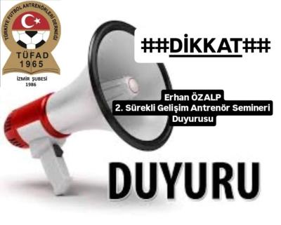 ANTRENÖRLERİMİZE ÖNEMLİ DUYURU...