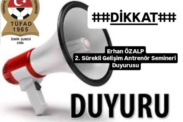 ANTRENÖRLERİMİZE ÖNEMLİ DUYURU...